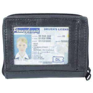Genuine Leather Women Palm Wallet with RFID Blocking